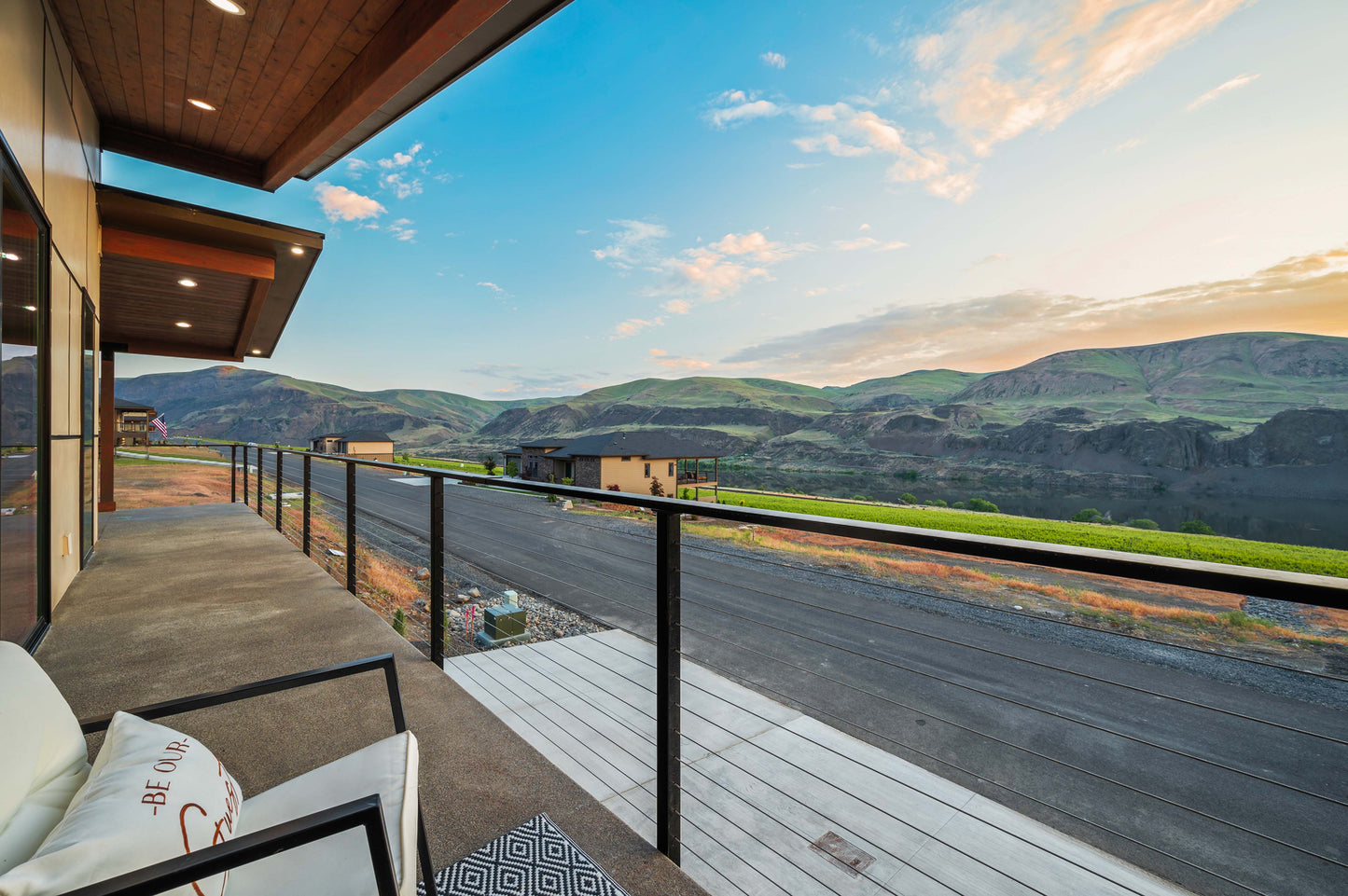 15 ft. Deck Cable Railing, 42 in. Face Mount, Black