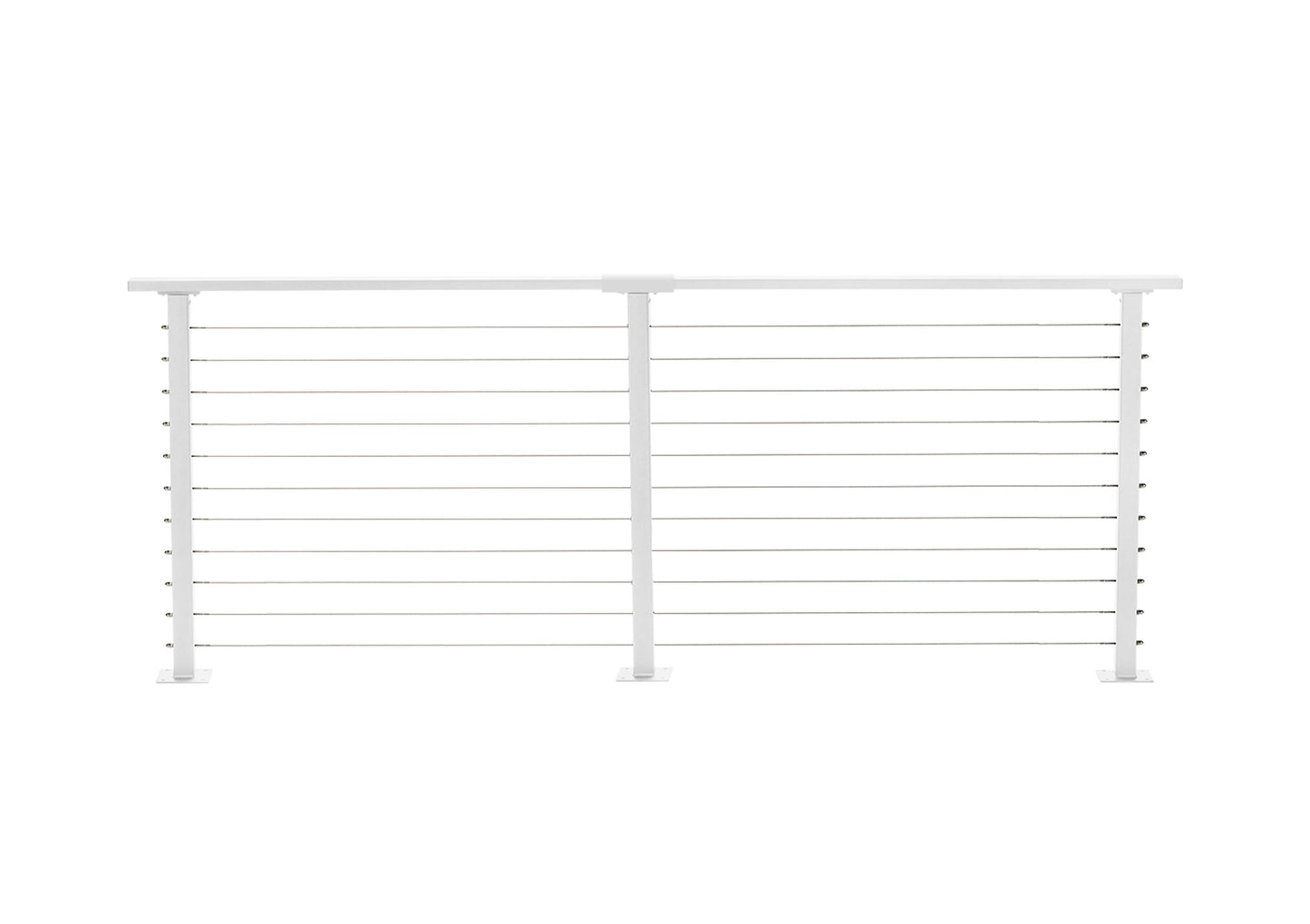 9 ft. White Deck Cable Railing , Stainless