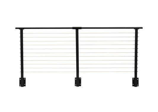10 ft. Black Deck Cable Railing 36 in. Face Mount