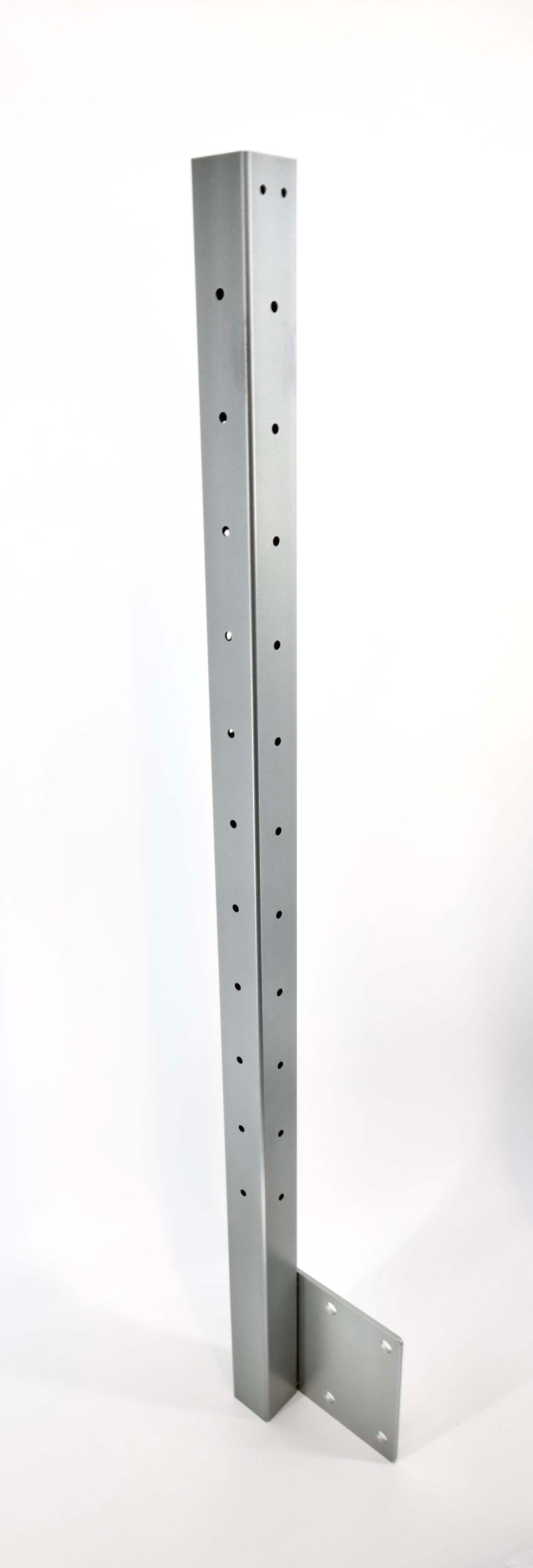 36", Fascia Mount, Corner, Stainless Post, Grey
