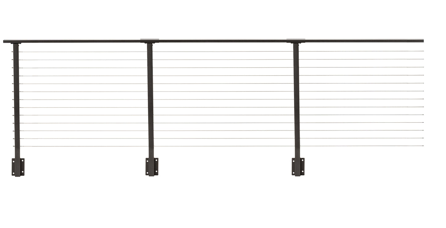 48 ft. Deck Cable Railing, 42 in. Face Mount, Bronze , Stainless