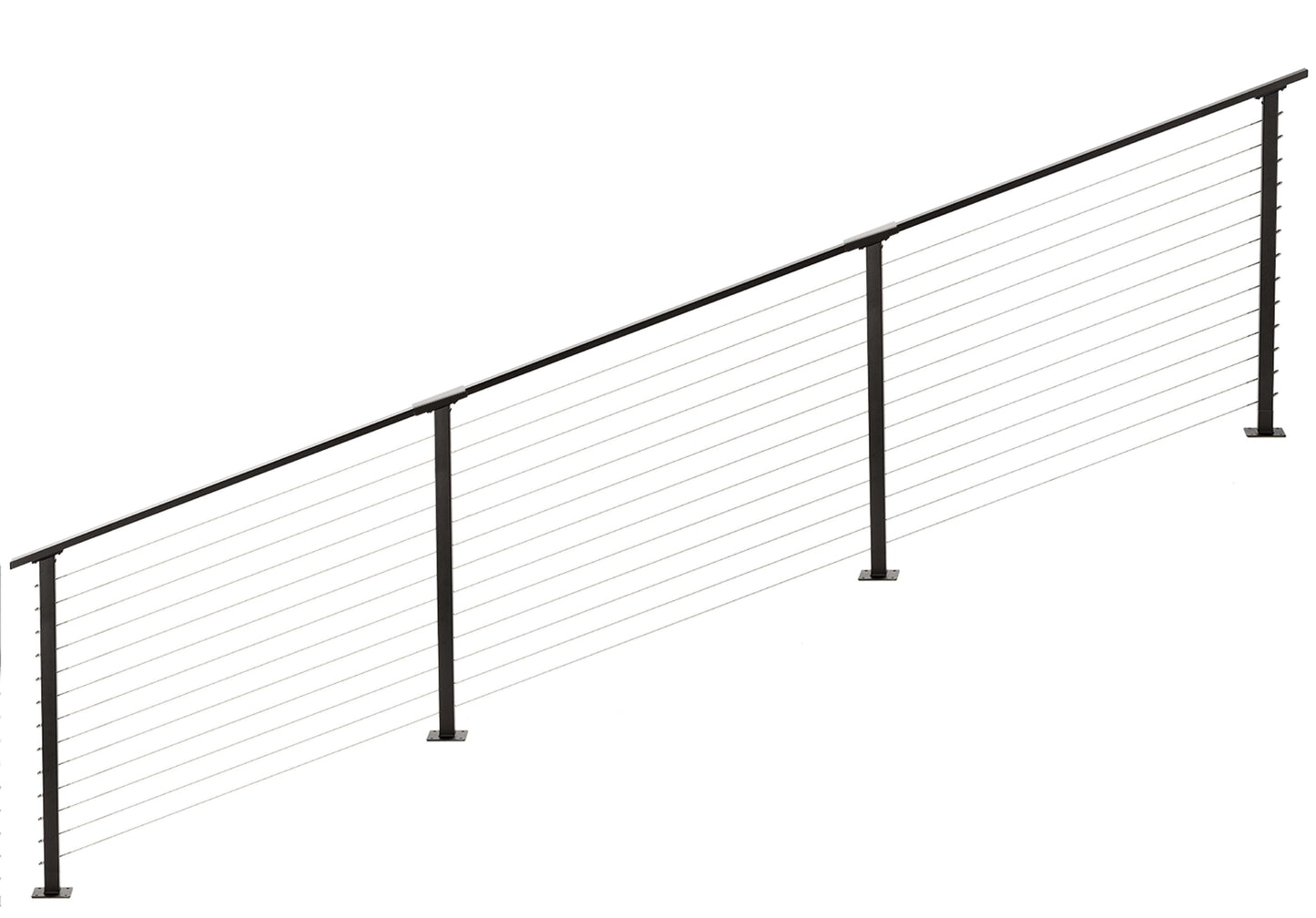 18 ft. Stair Cable Railing, 42 in. Base Mount, Bronze , Stainless