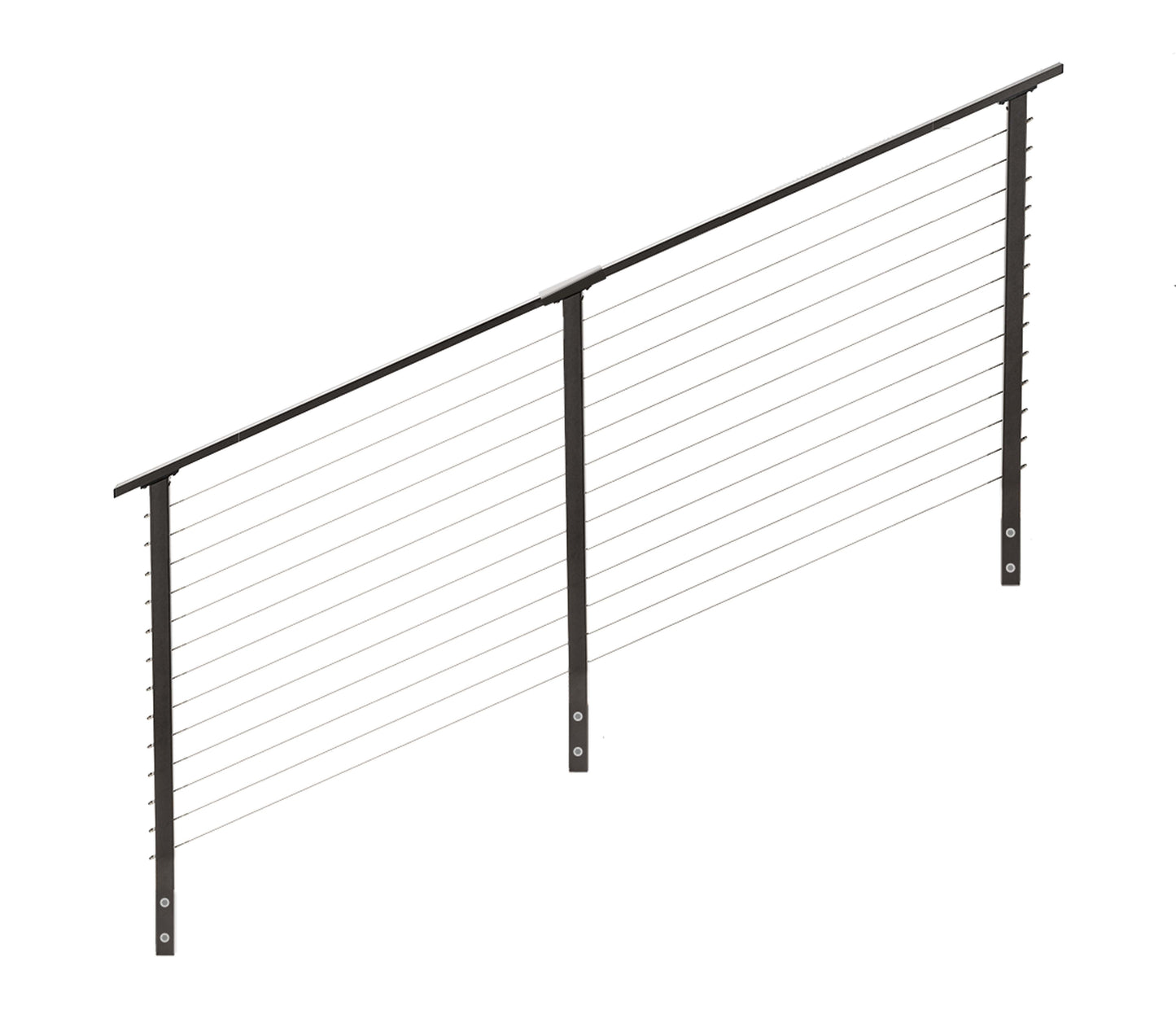 10 ft. Stair Cable Railing, 42 in. Face Mount, Bronze , Stainless