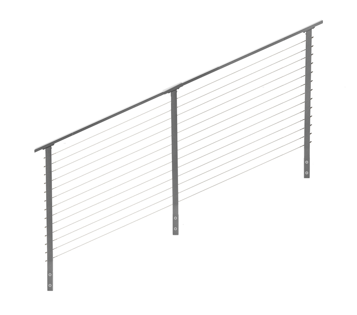 10 ft. Stair Cable Railing, 42 in. Face Mount, Grey