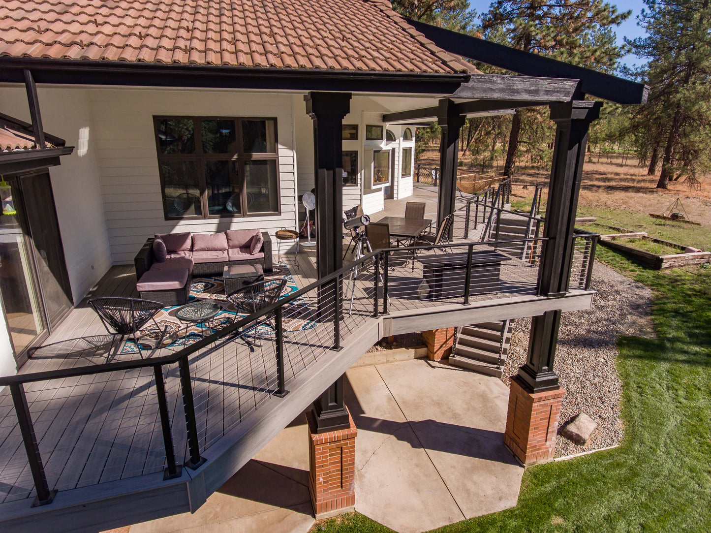 9 ft. Deck Cable Railing, Bronze , Stainless