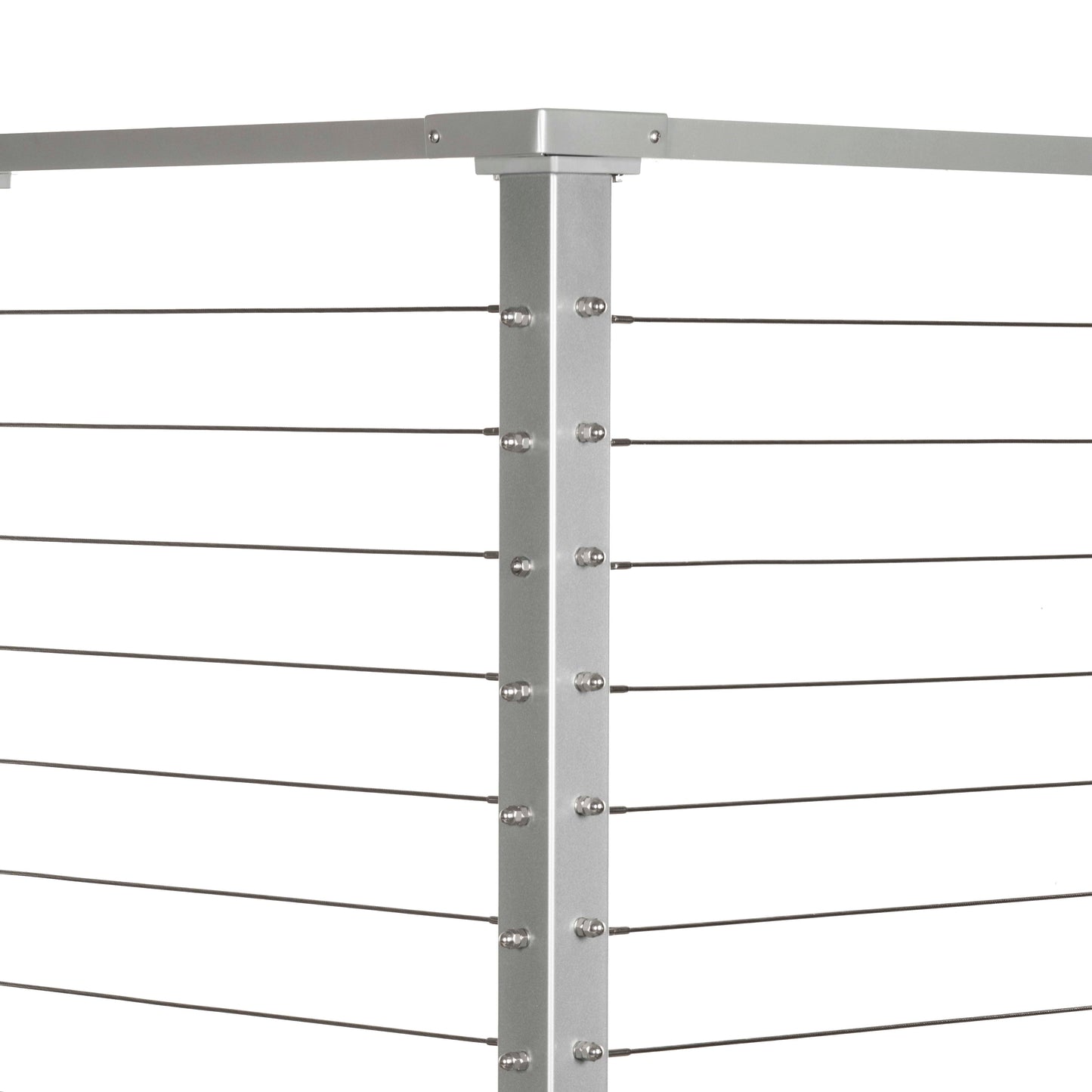 36", Fascia Mount, Corner, Stainless Post, Grey