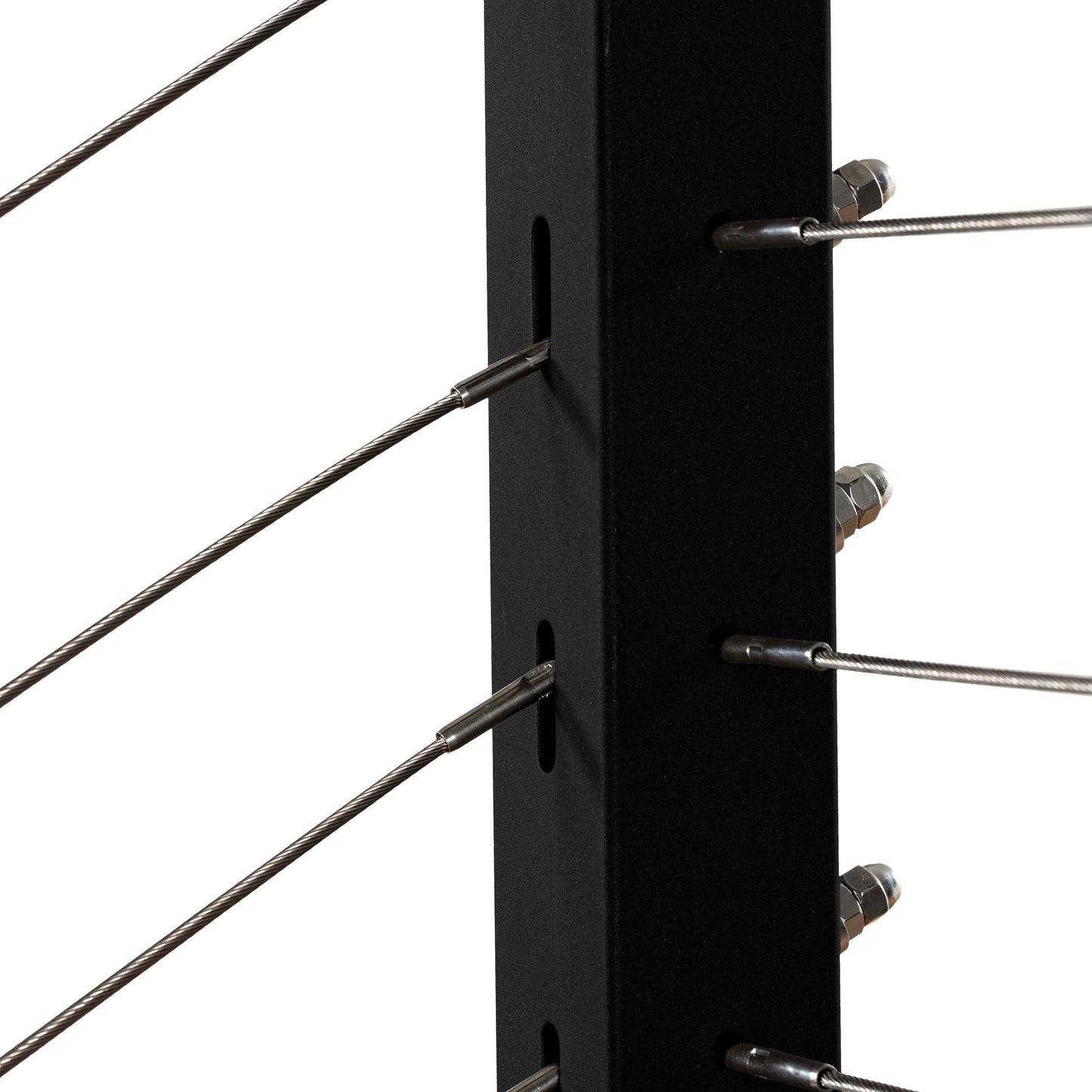 36", Fascia Mount, Transition, Stainless Post, Black