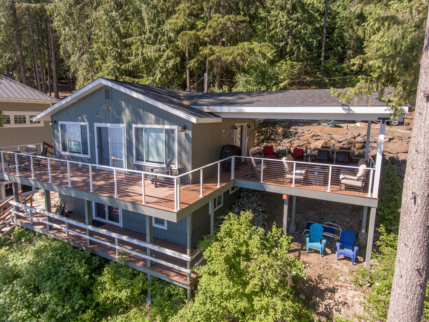 8 ft. Deck Cable Railing in Grey , Stainless