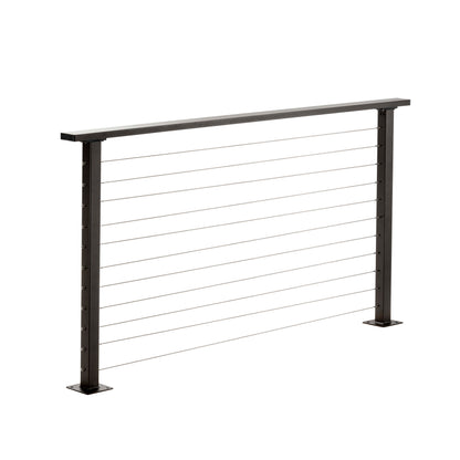 6 ft. Deck Cable Railing, 36 in. Base Mount in Bronze , Stainless