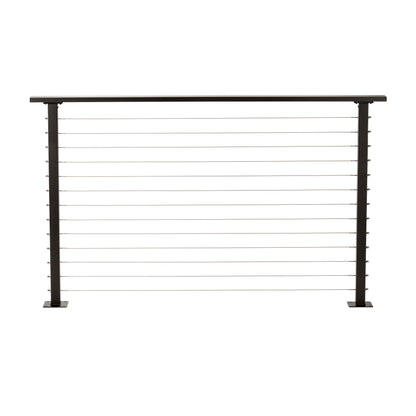 6 ft. Deck Cable Railing, 36 in. Base Mount in Bronze