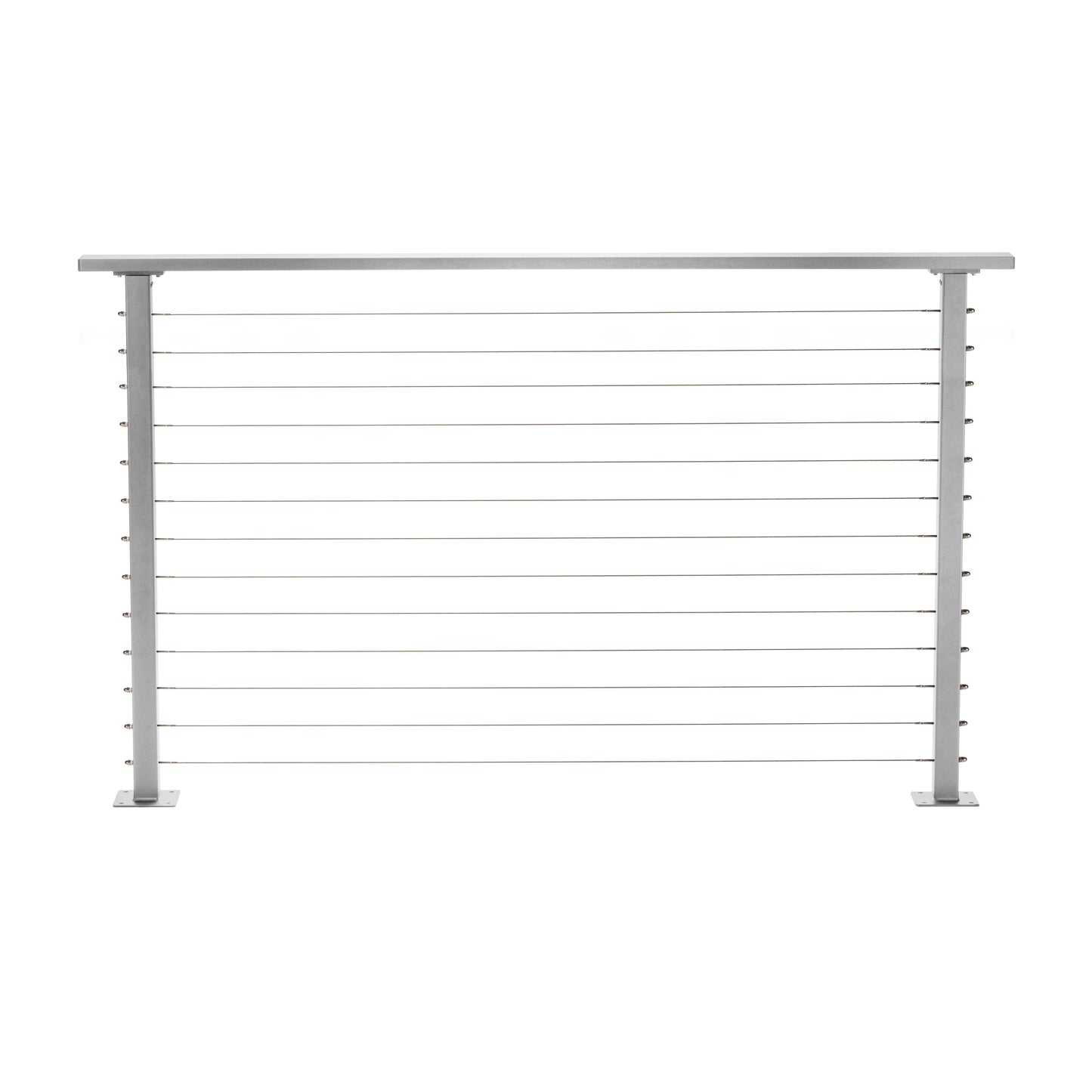 6 ft. Deck Cable Railing, 36 in. Base Mount, Grey , Stainless