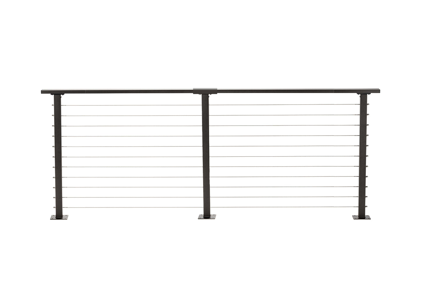 7 ft. Deck Cable Railing, 36 in. Base Mount in Bronze