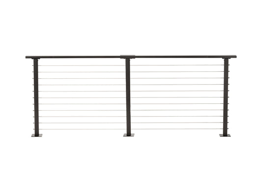 7 ft. Deck Cable Railing, 36 in. Base Mount in Bronze