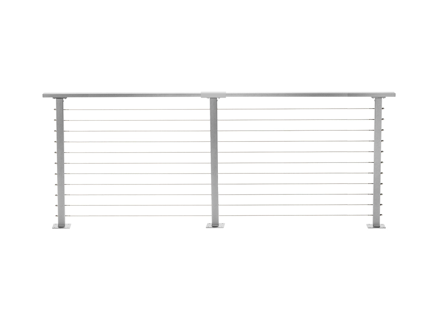 10 ft. Deck Cable Railing, 36 in. Base Mount, Grey