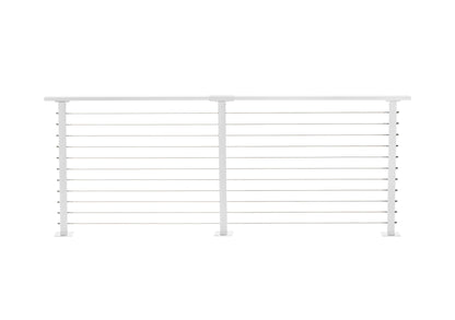 10 ft. Deck Cable Railing, 36 in. Base Mount, White
