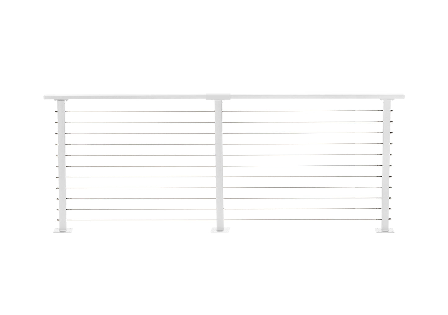 12 ft. White Deck Cable Railing