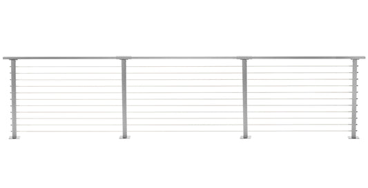 17 ft. Deck Cable Railing, Grey , Stainless