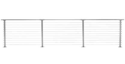15 ft. Deck Cable Railing, 36 in. Base Mount, Grey