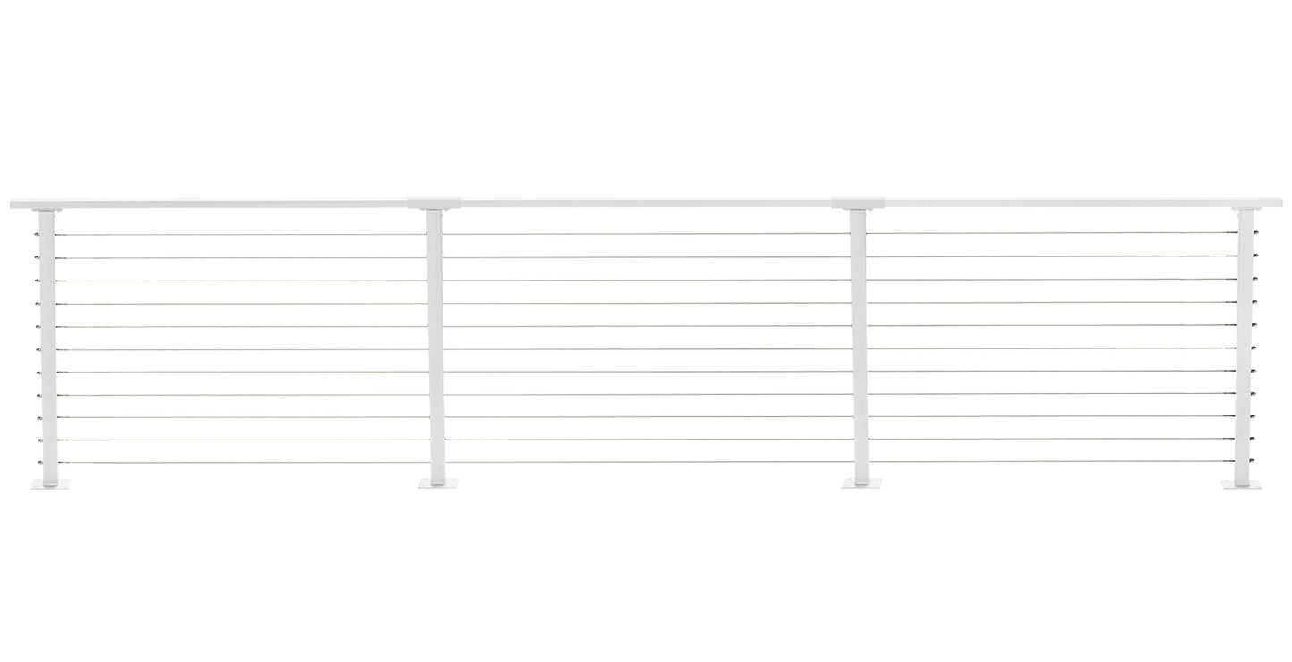 16 ft. Deck Cable Railing, White