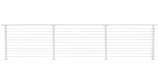 16 ft. Deck Cable Railing, White