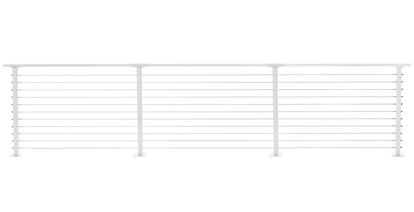 17 ft. Deck Cable Railing, White