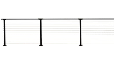 56 ft. Deck Cable Railing, 36 in. Base Mount, Black