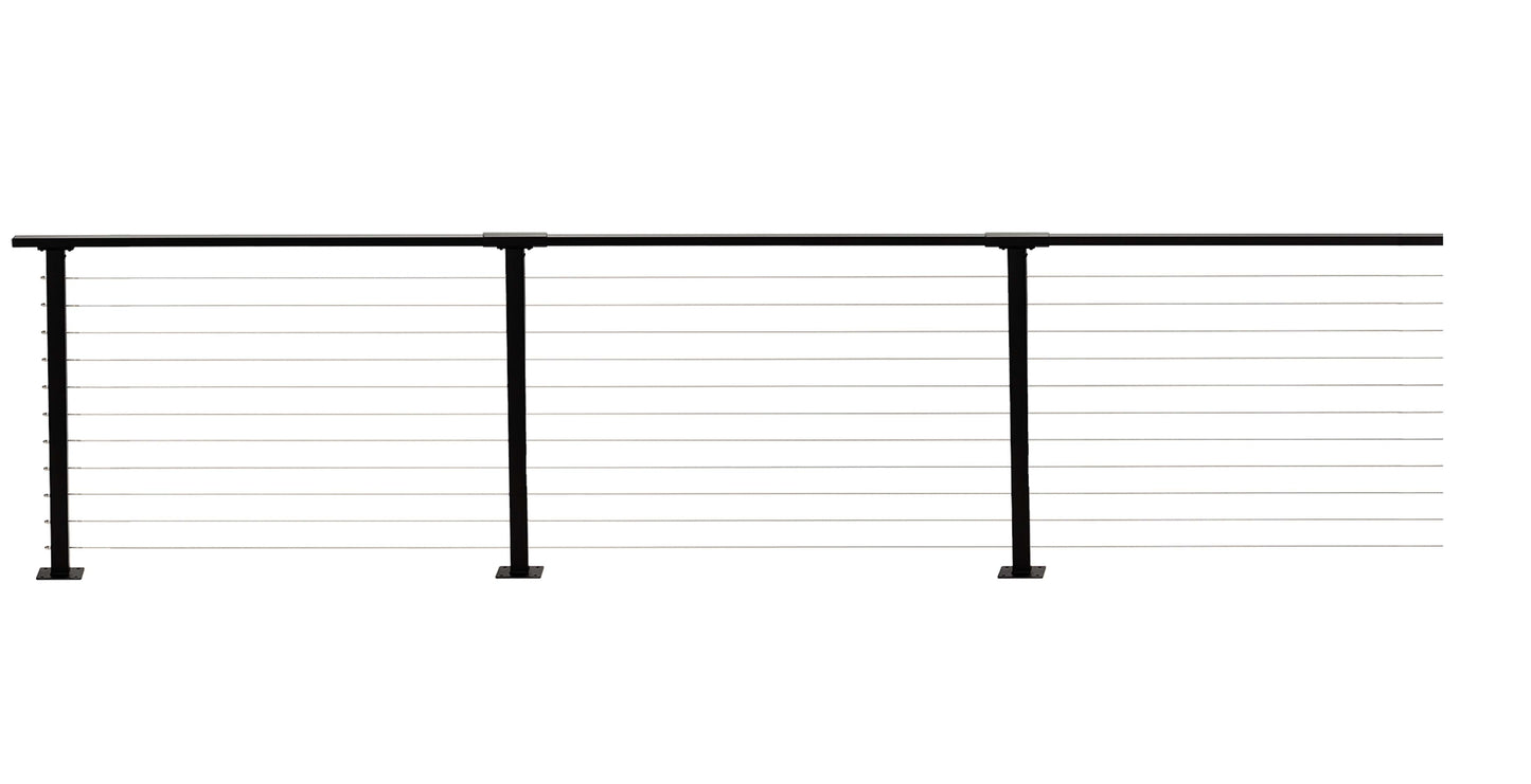 62 ft. Black Deck Cable Railing 36 in. Base Mount