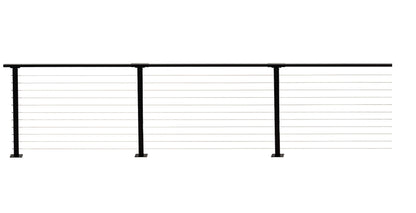 55 ft. Deck Cable Railing, 36 in. Base Mount, Black