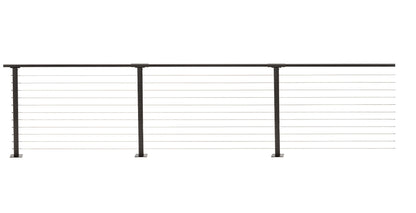 71 ft. x 36 in. Bronze Deck Cable Railing, Base Mount