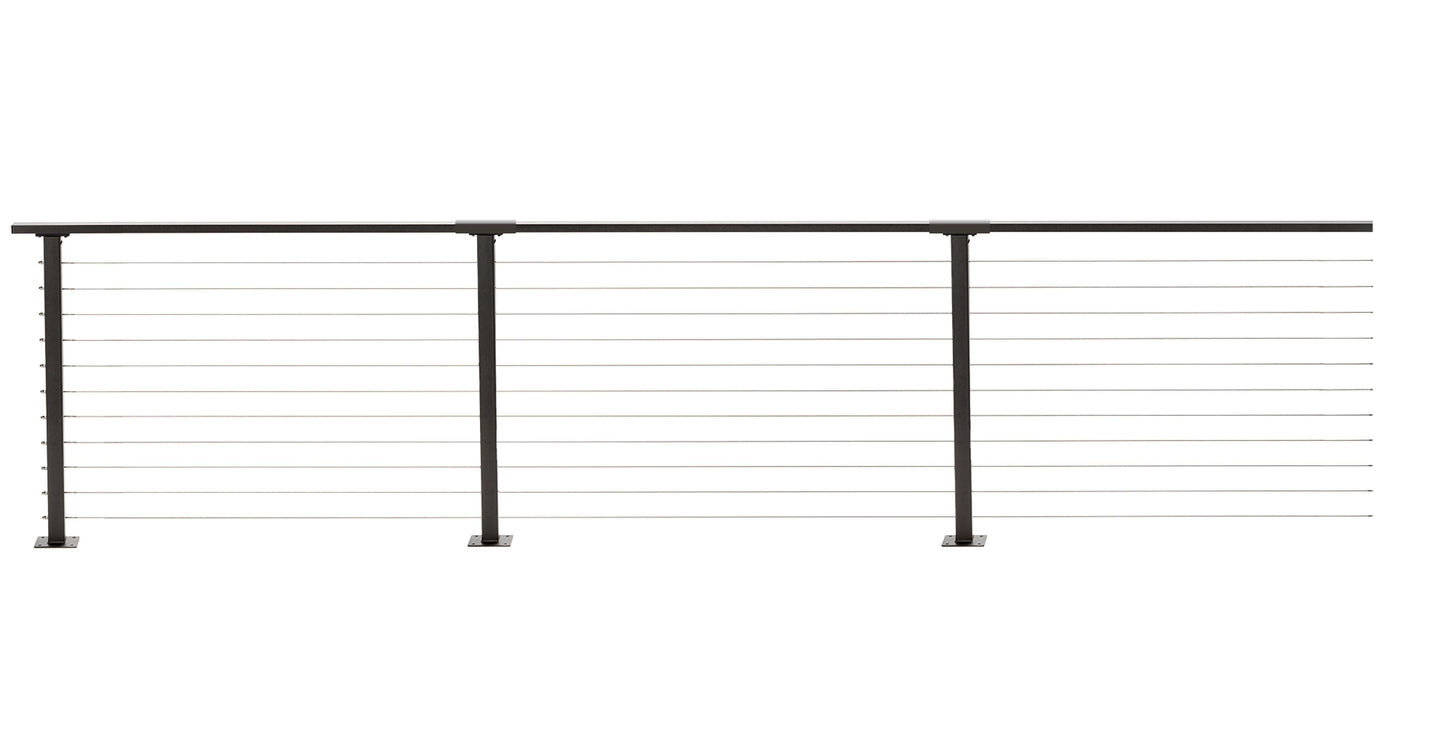 54 ft. Deck Cable Railing, 36 in. Base Mount, Bronze , Stainless