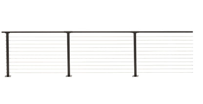 54 ft. Deck Cable Railing, 36 in. Base Mount, Bronze , Stainless