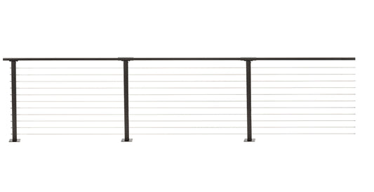 72 ft. x 36 in. Bronze Deck Cable Railing, Base Mount , Stainless