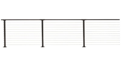 73 ft. x 36 in. Bronze Deck Cable Railing, Base Mount