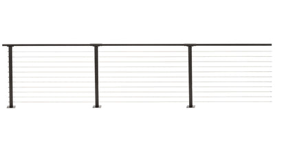 54 ft. Deck Cable Railing, 36 in. Base Mount, Bronze