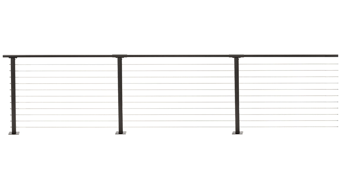 23 ft. Deck Cable Railing, 36 in. Base Mount, Bronze – CityPost Cable ...