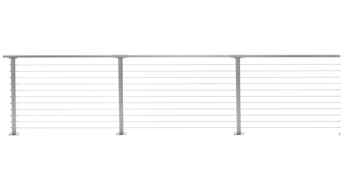 22 ft. Deck Cable Railing, 36 in. Base Mount, Grey