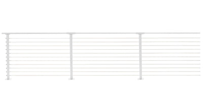 48 ft. Deck Cable Railing, 36 in. Base Mount, White , Stainless