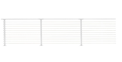 58 ft. Deck Cable Railing, 36 in. Base Mount in White , Stainless
