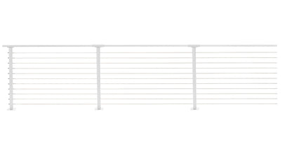 58 ft. Deck Cable Railing, 36 in. Base Mount in White