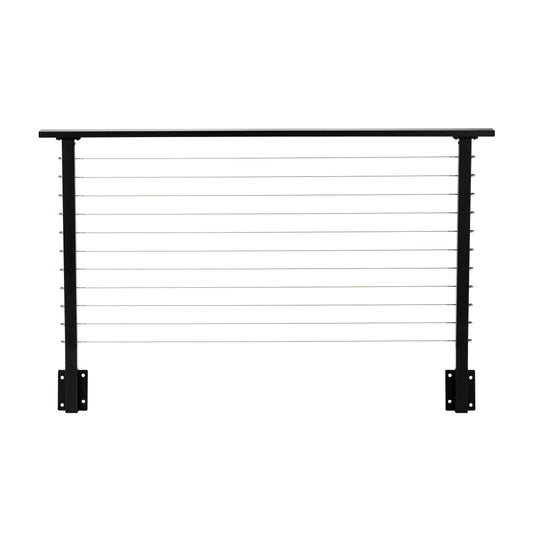 6 ft. Black Deck Cable Railing 36 in. Face Mount