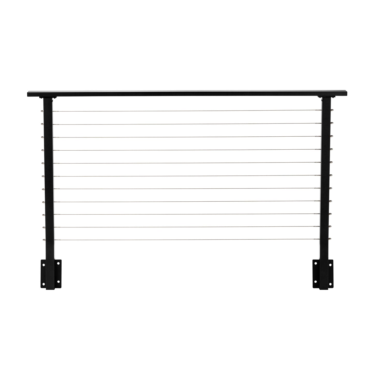 6 ft. Black Deck Cable Railing 36 in. Face Mount , Stainless