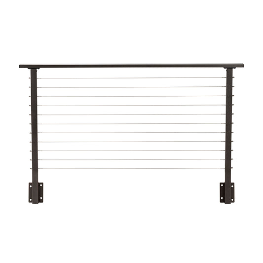 6 ft. Deck Cable Railing, 36 in. Face Mount, Bronze