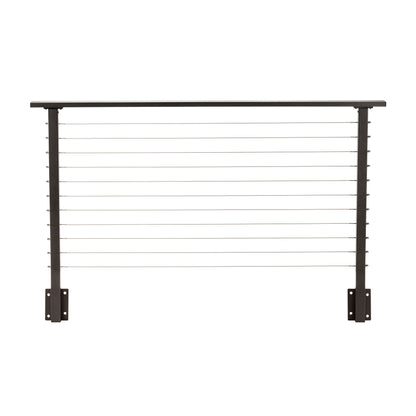 6 ft. Deck Cable Railing, 36 in. Face Mount, Bronze , Stainless