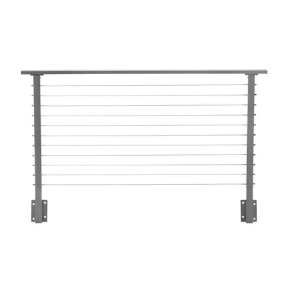 4 ft. Deck Cable Railing, 36 in. Face Mount, Grey