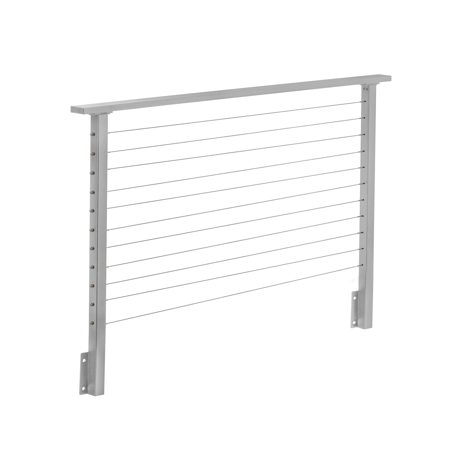 6 ft. Deck Cable Railing, 36 in. Face Mount, Grey , Stainless