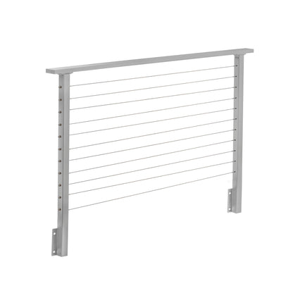 6 ft. Deck Cable Railing, 36 in. Face Mount, Grey , Stainless