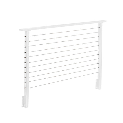 6 ft. Deck Cable Railing, 36 in. Face Mount, White