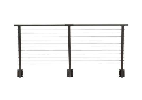 10 ft. Deck Cable Railing, 36 in. Face Mount, Bronze , Stainless