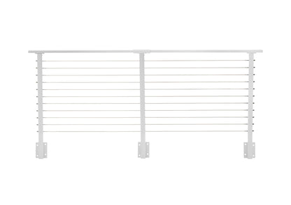 10 ft. Deck Cable Railing, 36 in. Face Mount, White