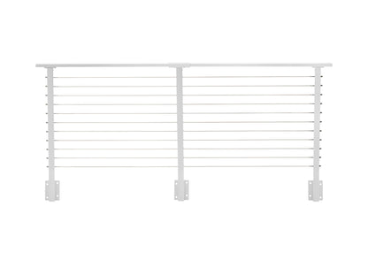7 ft. Deck Cable Railing, 36 in. Face Mount, White